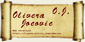 Olivera Jocović vizit kartica